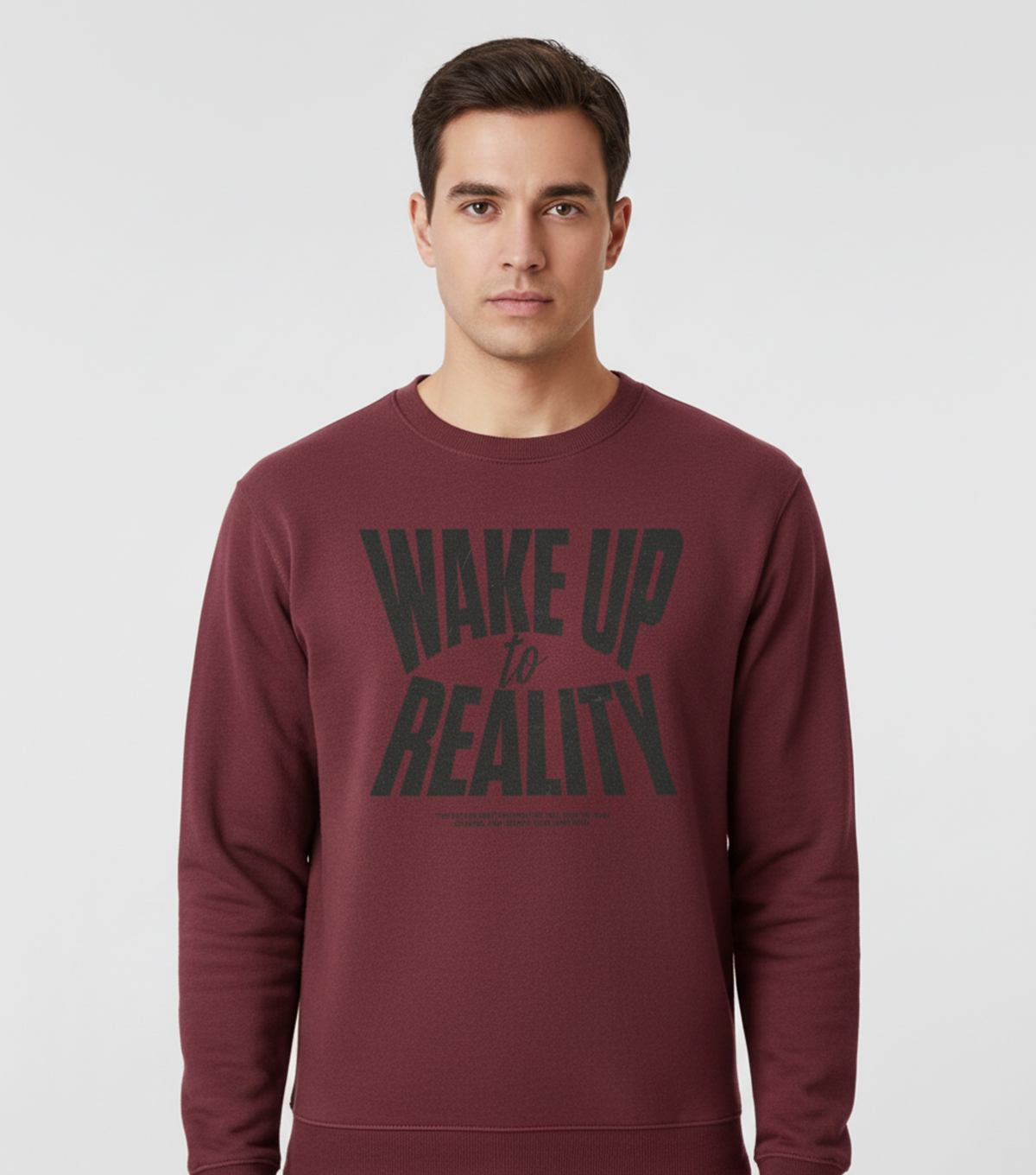 Wake Up To Reality Sweatshirt, Graphic Pullover, Motivational Quote Top, Unisex Streetwear, Neutral Aesthetic, Cozy Layer