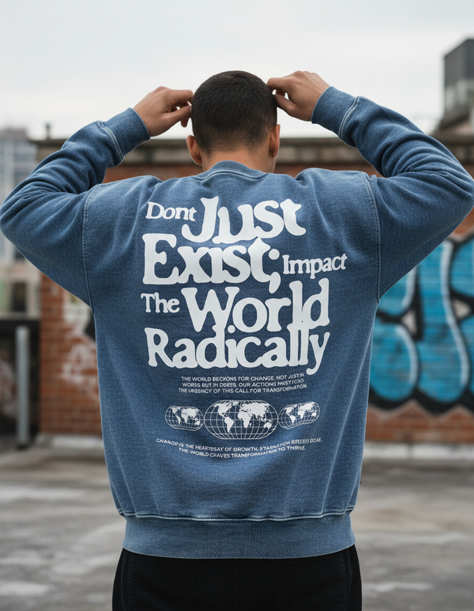 Impact The World Sweatshirt, Motivational Quote Crewneck, Inspirational Graphic Pullover, Unisex Streetwear Top