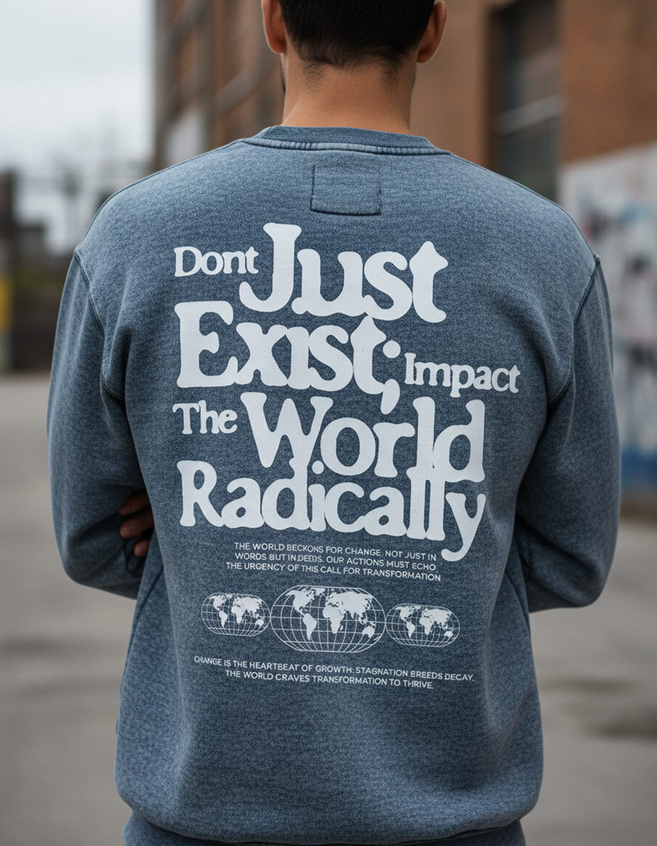 Impact The World Sweatshirt, Motivational Quote Crewneck, Inspirational Graphic Pullover, Unisex Streetwear Top
