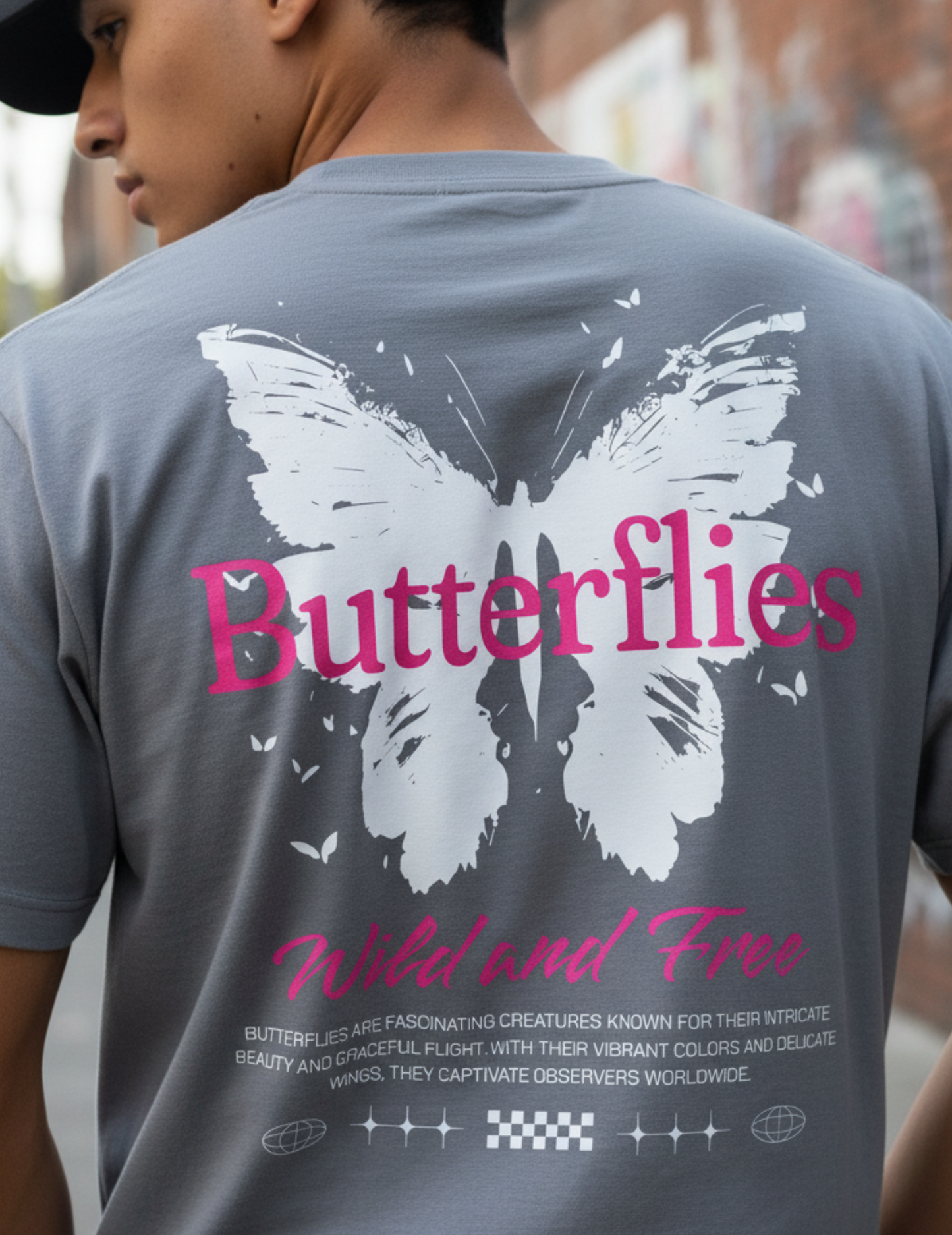 Butterfly T-Shirt, Wild Free, Butterflies Graphic Tee, Boho Nature Shirt, Vintage Retro, Unisex Softstyle, Gift for Her