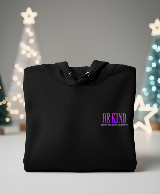 Kindness Rose Graphic Hoodie, Floral Typography Sweatshirt, Pastel Gothic Aesthetic, Botanical Soft Goth, Unisex Pullover