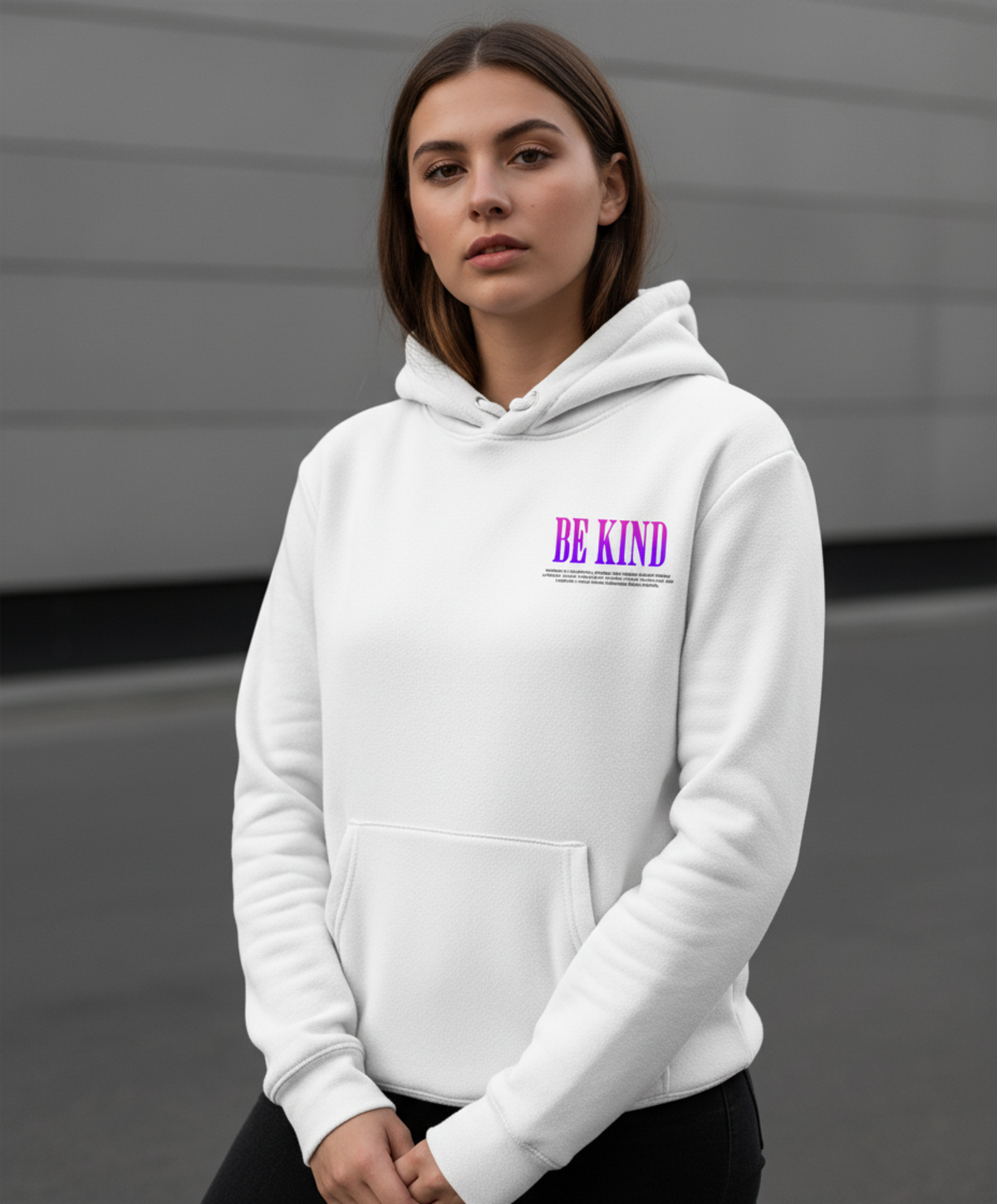 Kindness Rose Graphic Hoodie, Floral Typography Sweatshirt, Pastel Gothic Aesthetic, Botanical Soft Goth, Unisex Pullover