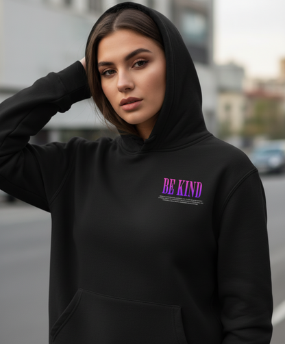 Kindness Rose Graphic Hoodie, Floral Typography Sweatshirt, Pastel Gothic Aesthetic, Botanical Soft Goth, Unisex Pullover