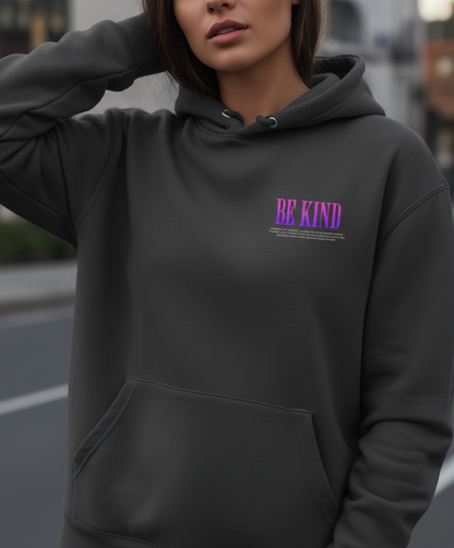 Kindness Rose Graphic Hoodie, Floral Typography Sweatshirt, Pastel Gothic Aesthetic, Botanical Soft Goth, Unisex Pullover