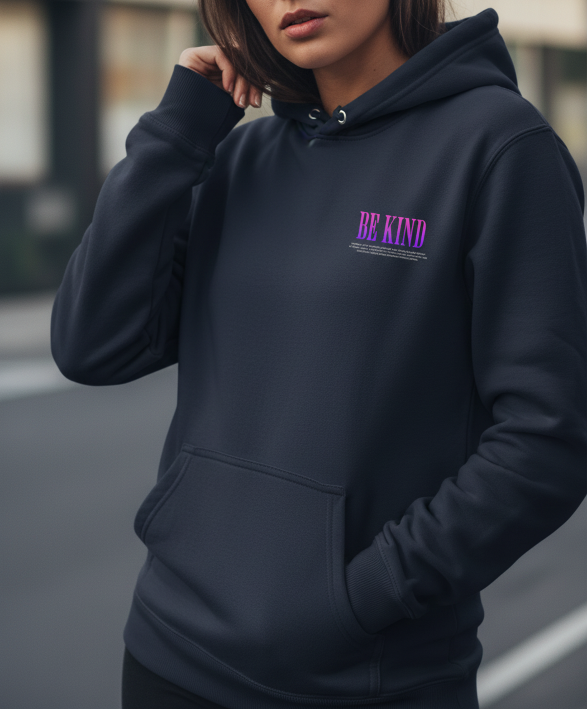 Kindness Rose Graphic Hoodie, Floral Typography Sweatshirt, Pastel Gothic Aesthetic, Botanical Soft Goth, Unisex Pullover