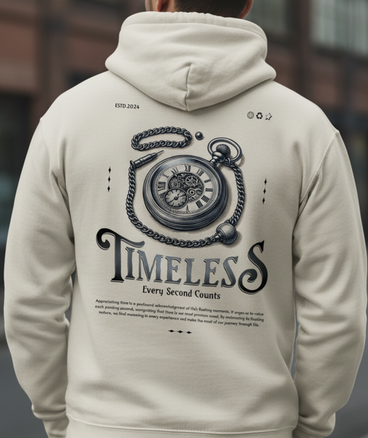 Pocket Watch Graphic Hoodie, Streetwear Pullover, Vintage Clock Design, Unisex Fleece Sweatshirt, Retro Aesthetic, Cozy Layer