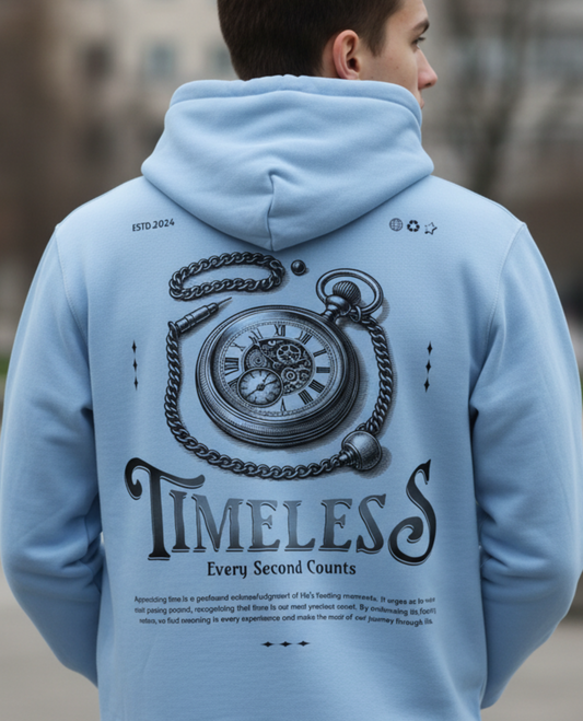 Pocket Watch Graphic Hoodie, Streetwear Pullover, Vintage Clock Design, Unisex Fleece Sweatshirt, Retro Aesthetic, Cozy Layer
